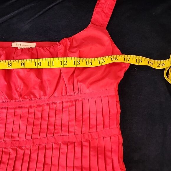 Fire Los Angeles Sleeveless Y2K Candy Apple Red Pin Up Retro Dress Size 11 - Picture 7 of 9
